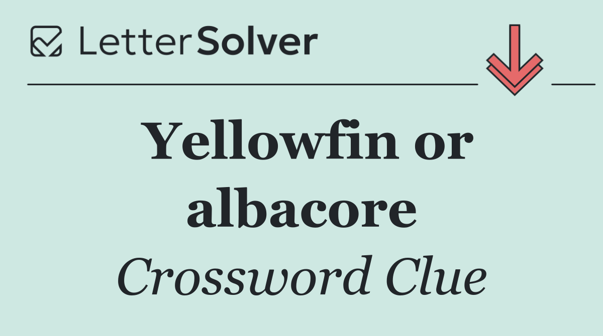 Yellowfin or albacore