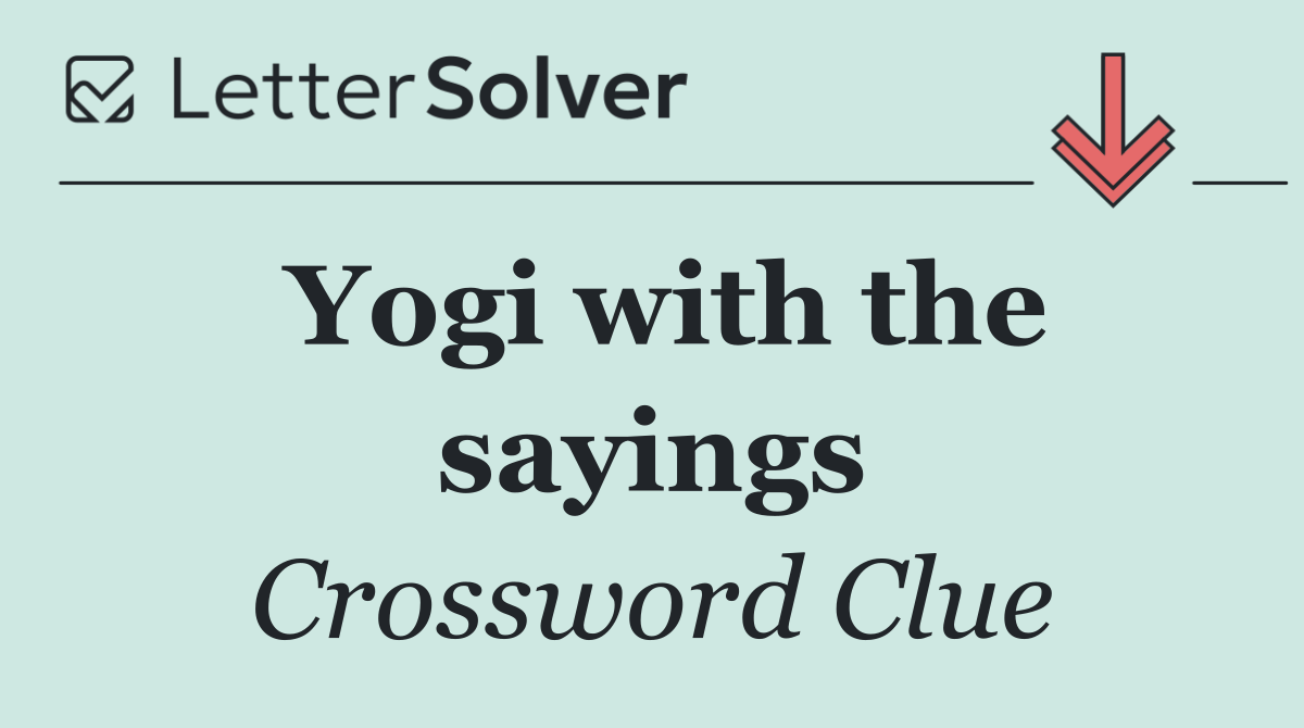 Yogi with the sayings