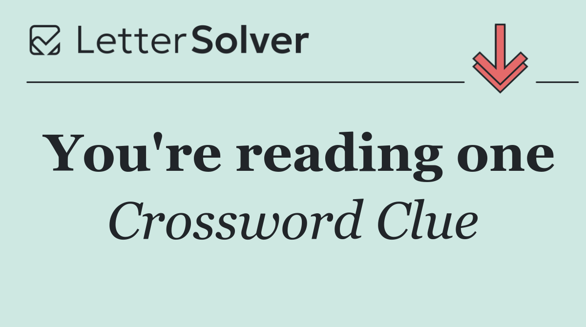 You're reading one