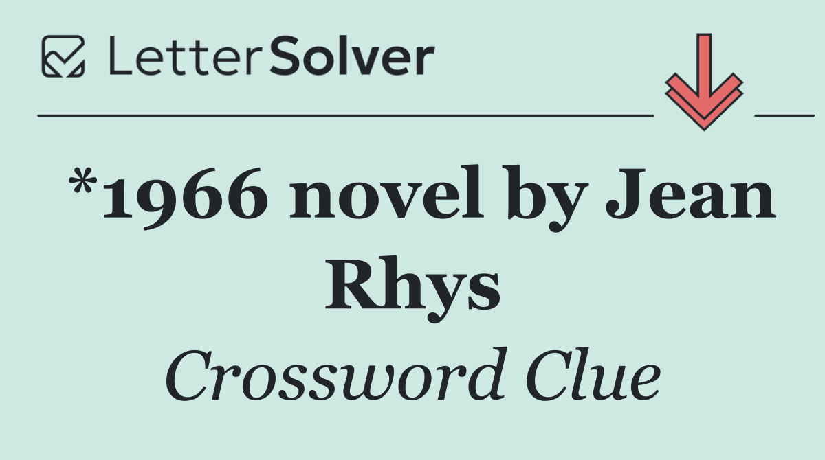 *1966 novel by Jean Rhys