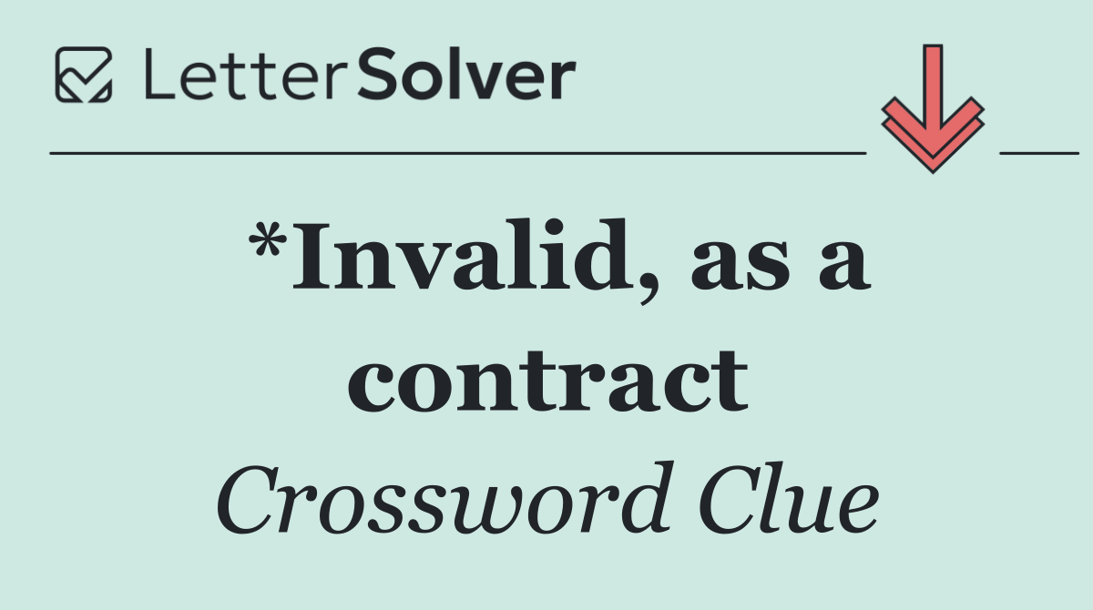 *Invalid, as a contract