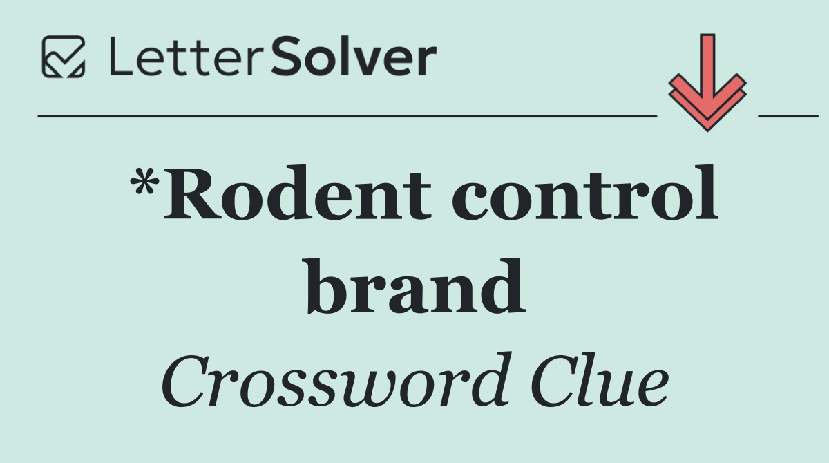 *Rodent control brand