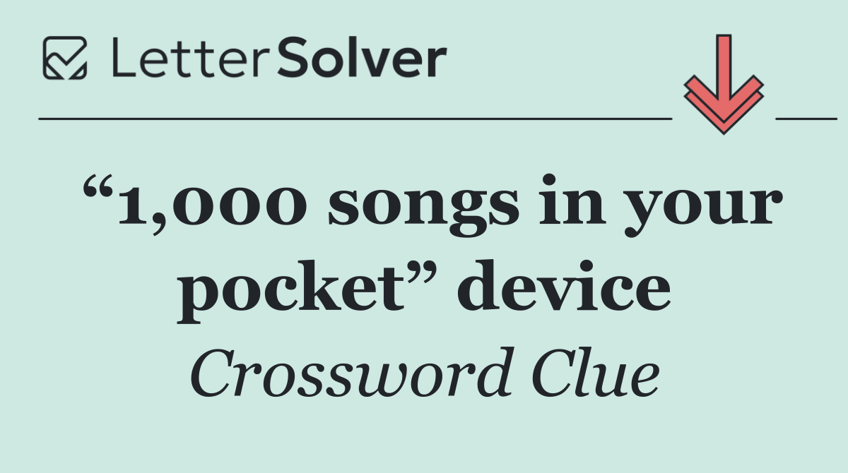 “1,000 songs in your pocket” device