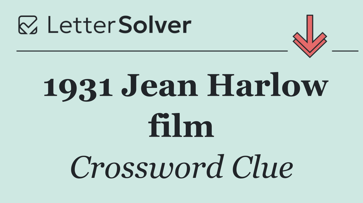 1931 Jean Harlow film