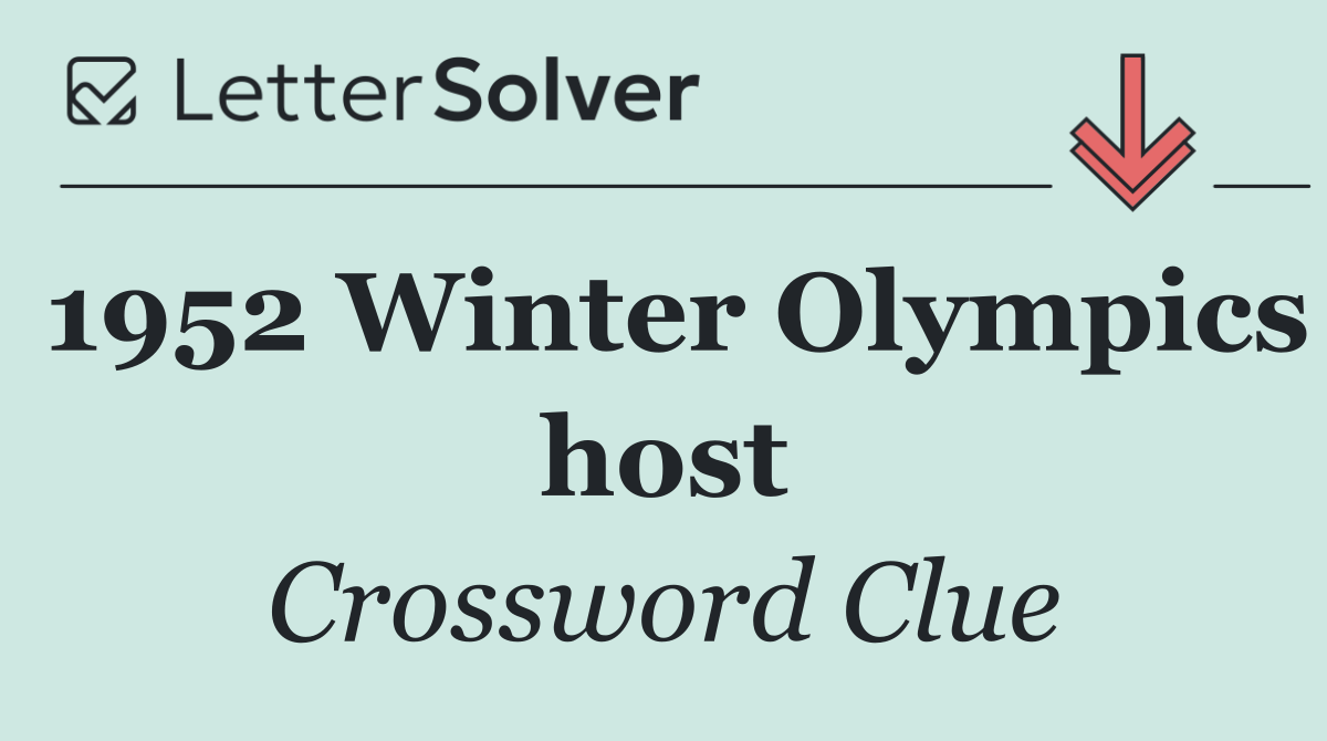 1952 Winter Olympics host