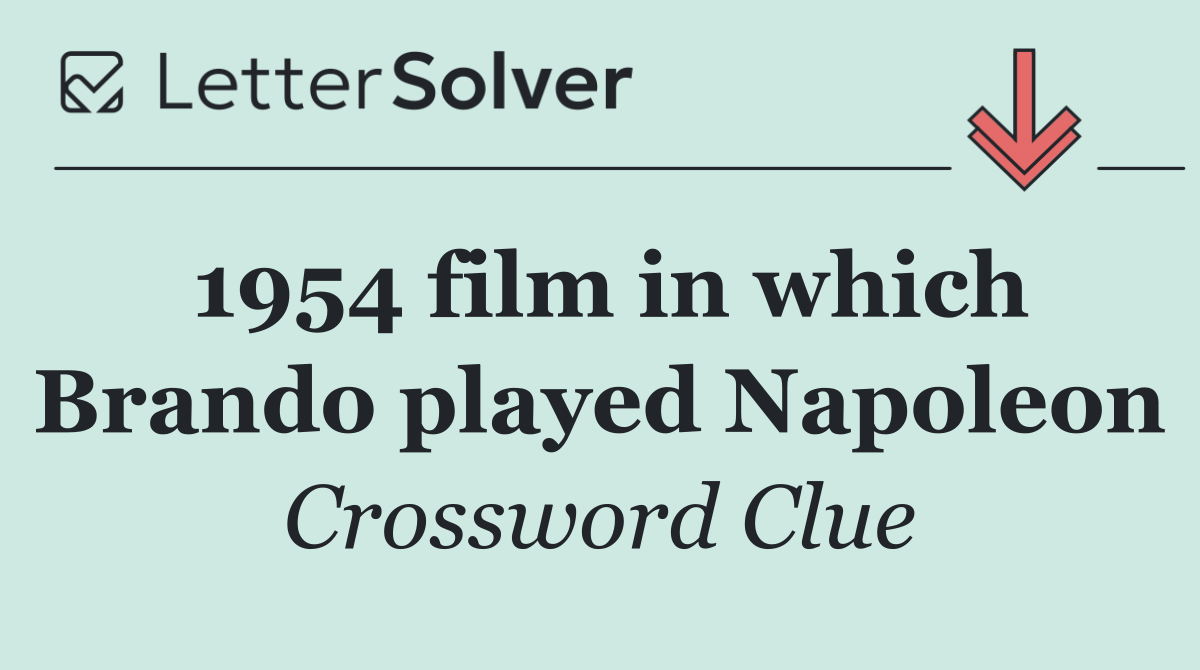 1954 film in which Brando played Napoleon