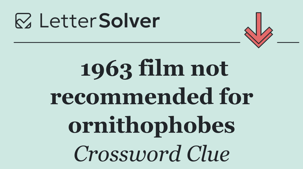 1963 film not recommended for ornithophobes