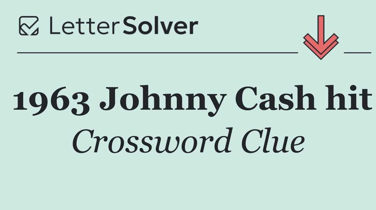 1963 Johnny Cash hit