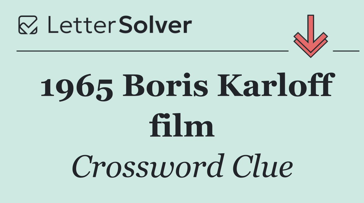 1965 Boris Karloff film