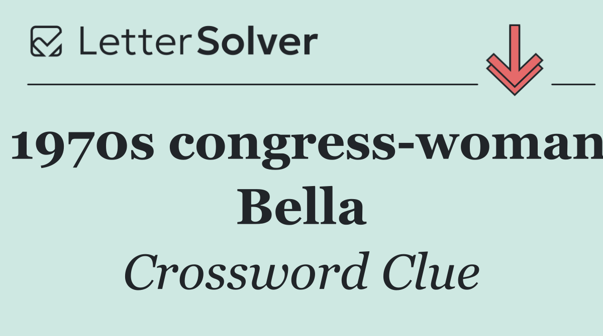 1970s congress woman Bella