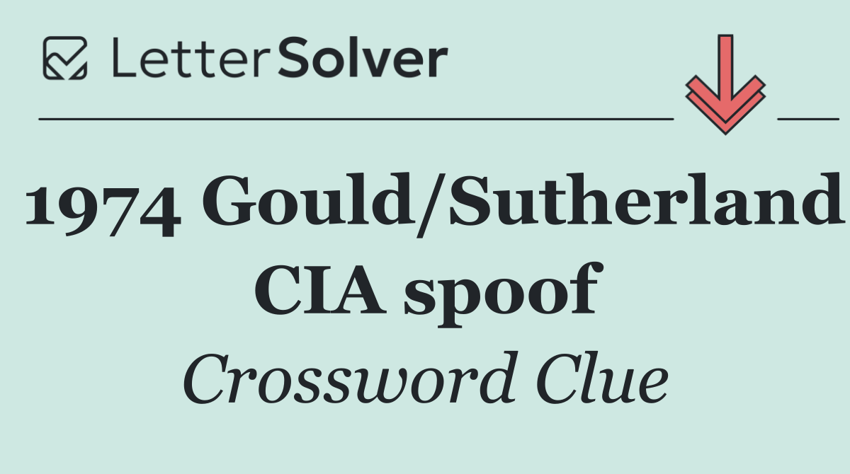 1974 Gould/Sutherland CIA spoof