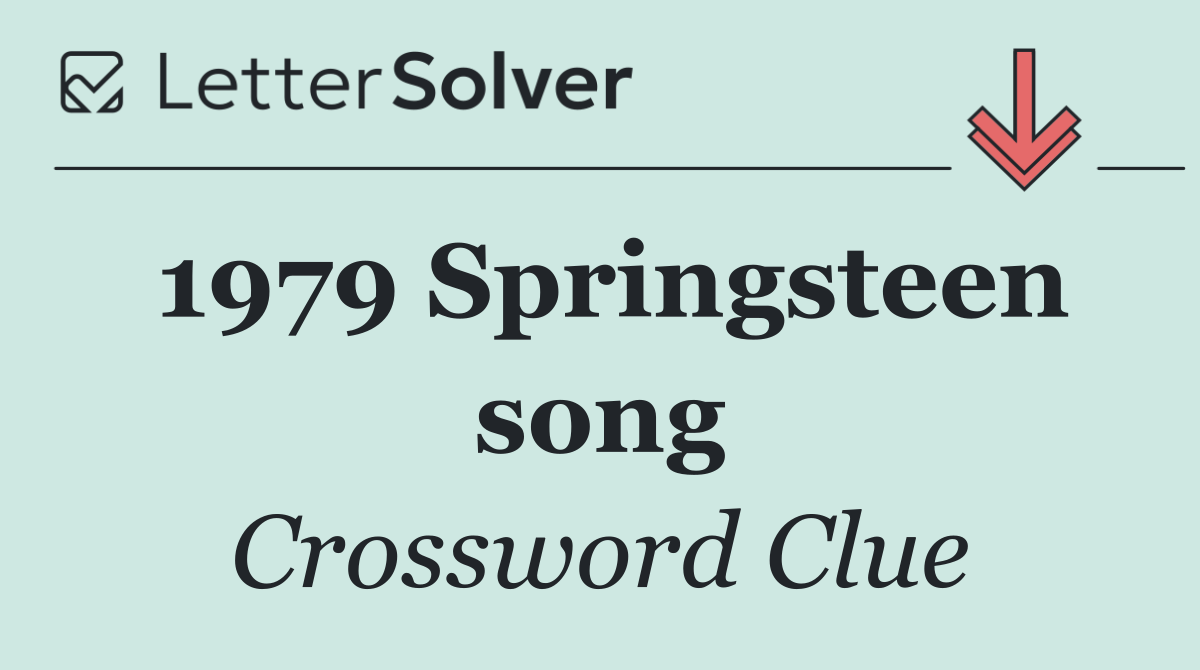 1979 Springsteen song