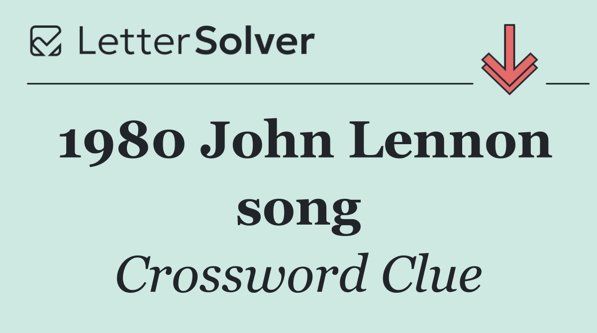 1980 John Lennon song