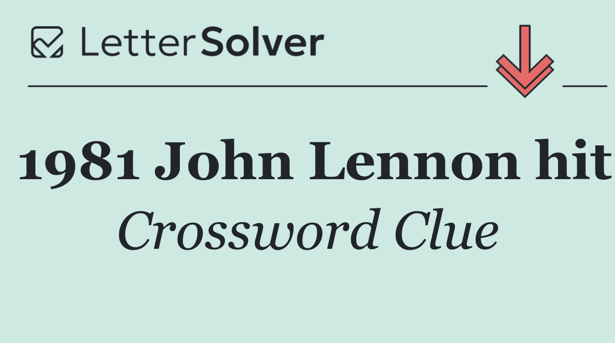 1981 John Lennon hit