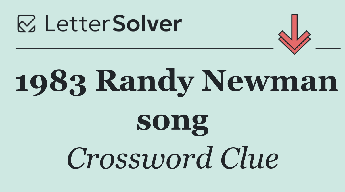 1983 Randy Newman song