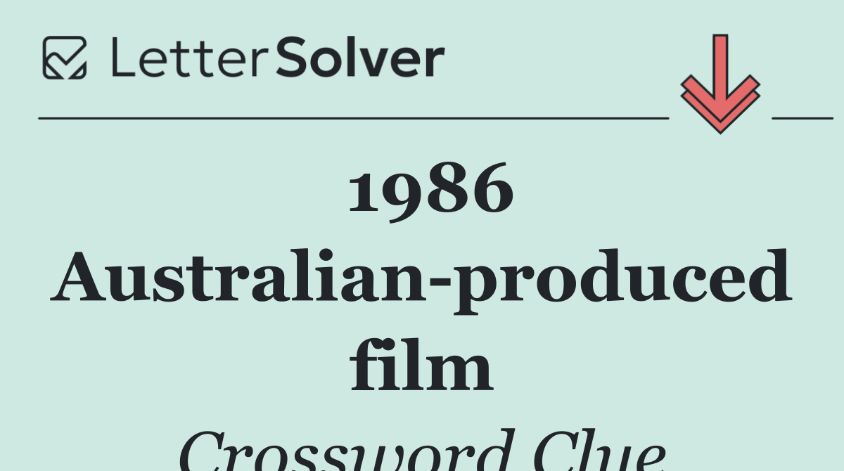 1986 Australian produced film