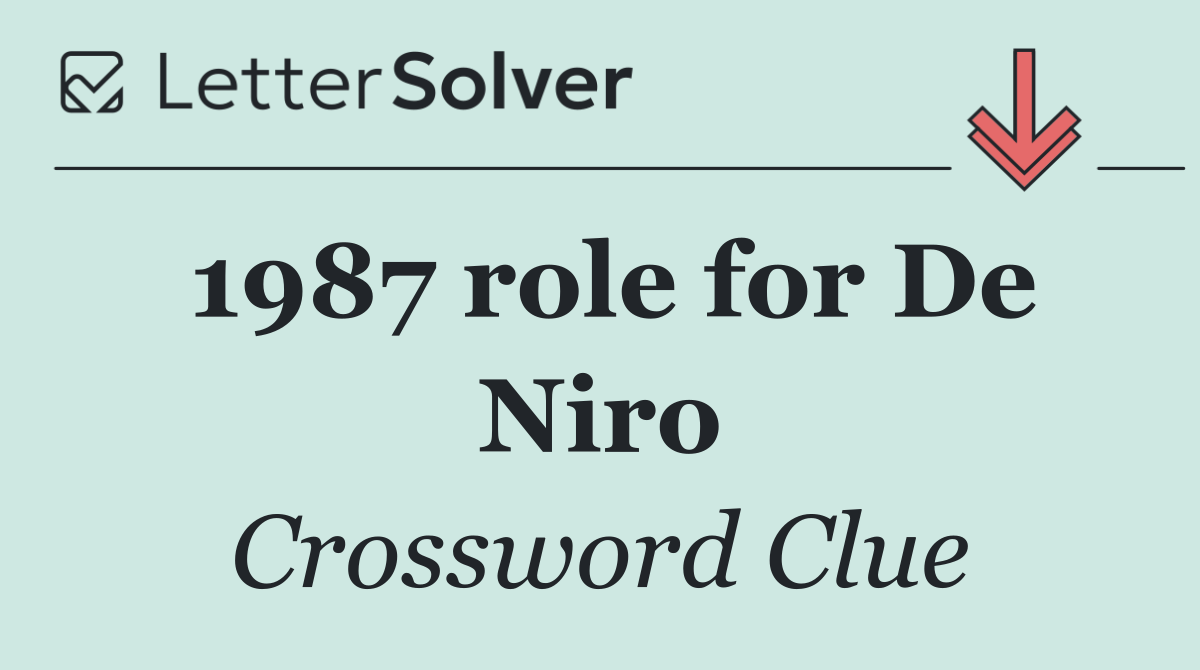 1987 role for De Niro