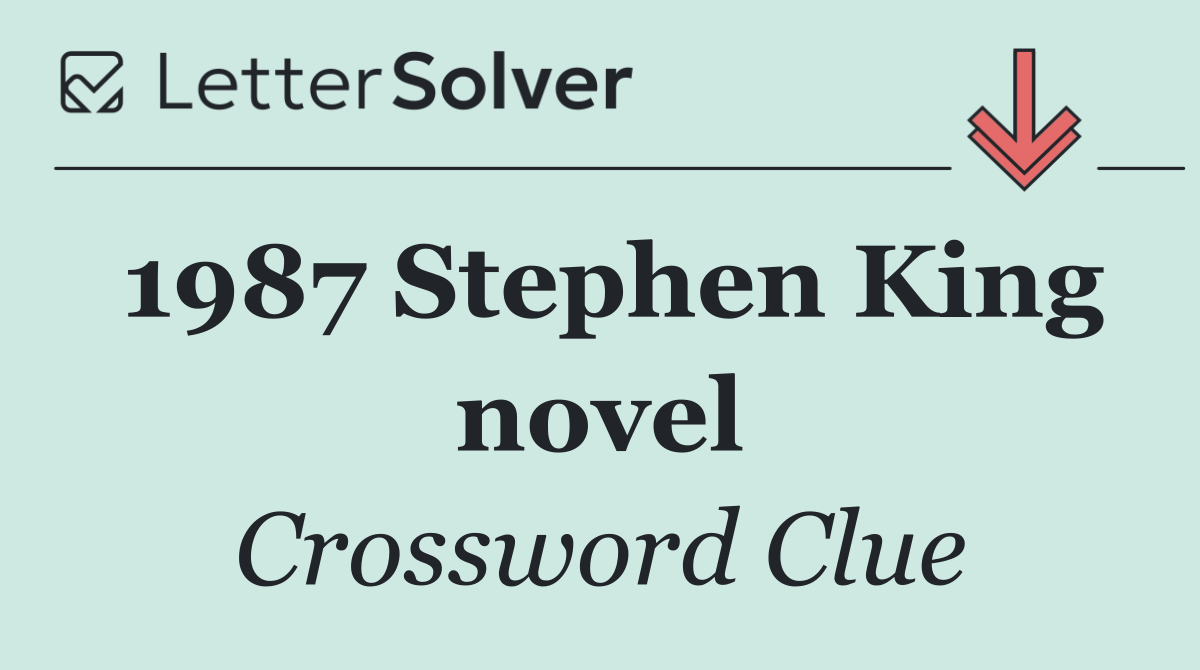 1987 Stephen King novel