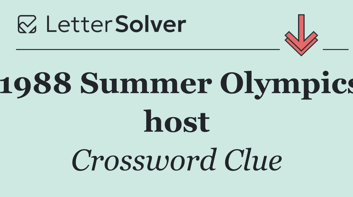 1988 Summer Olympics host