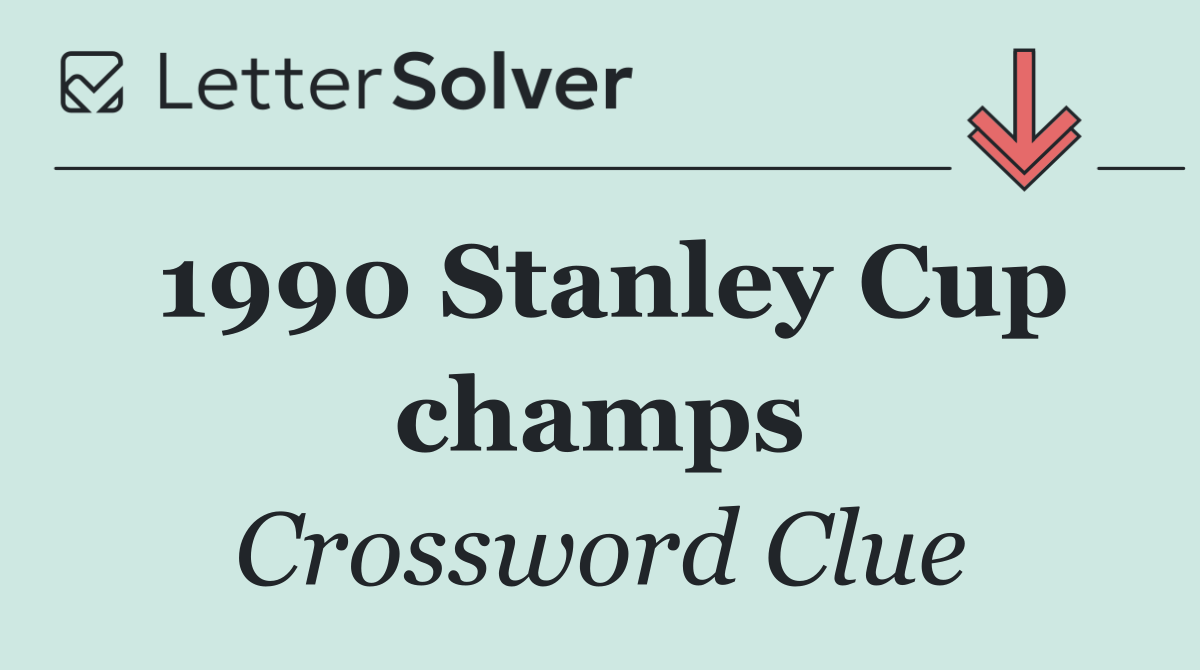 1990 Stanley Cup champs