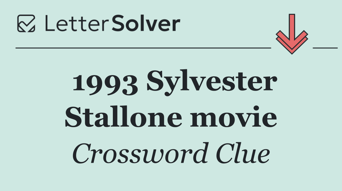 1993 Sylvester Stallone movie