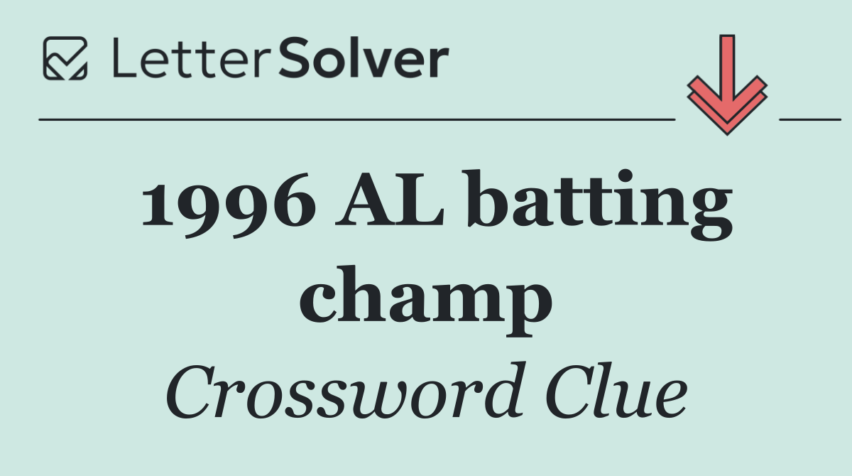1996 AL batting champ