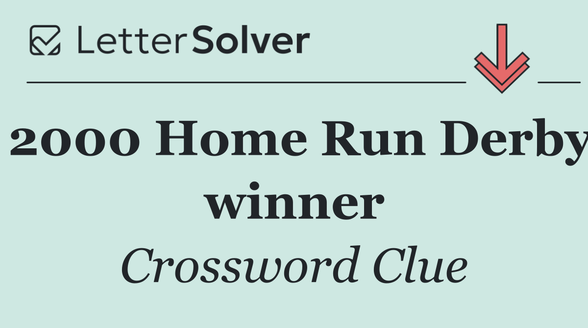 2000 Home Run Derby winner