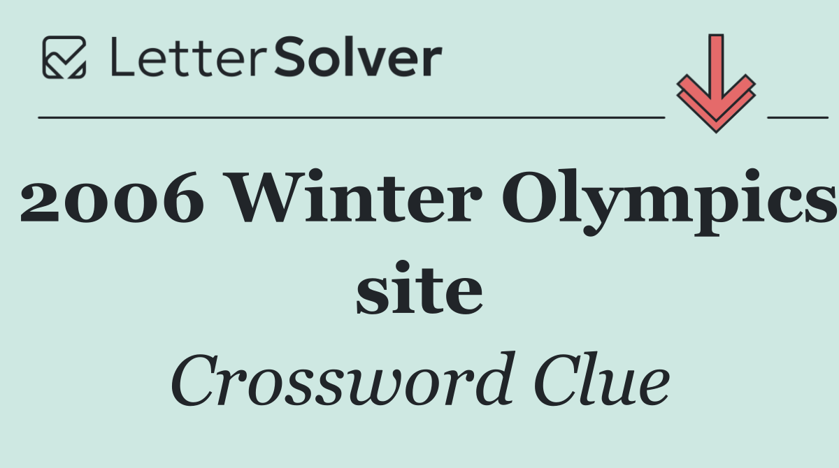 2006 Winter Olympics site