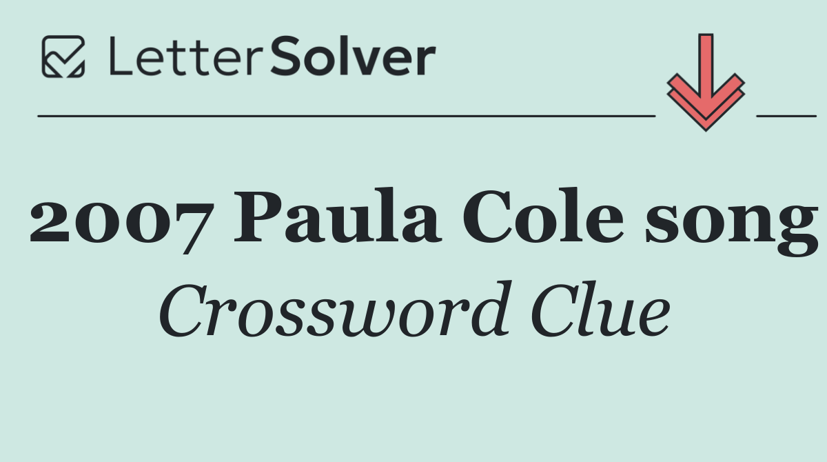 2007 Paula Cole song