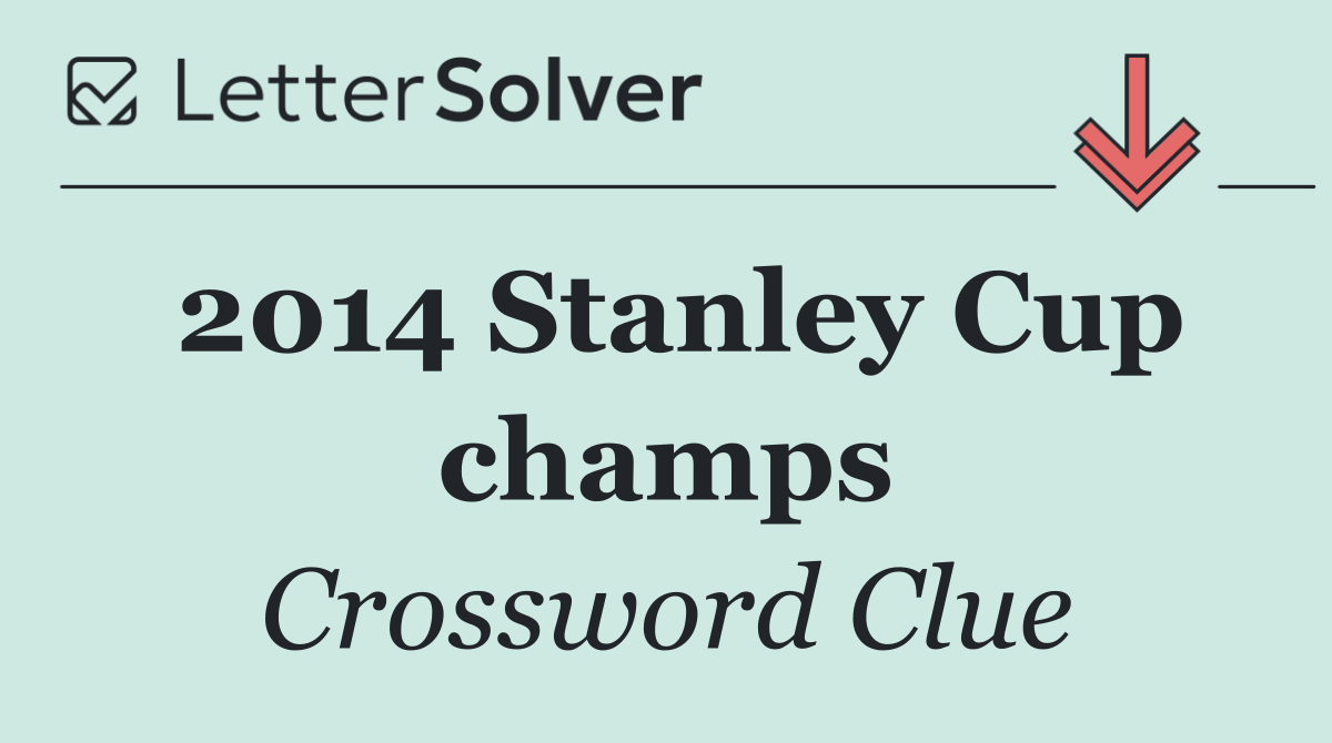 2014 Stanley Cup champs