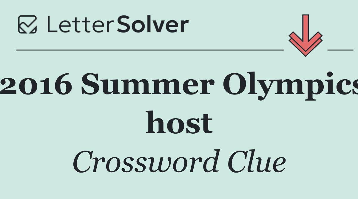 2016 Summer Olympics host
