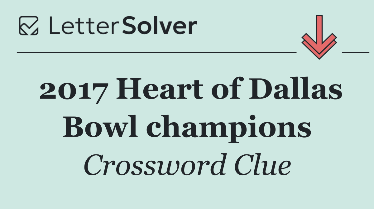 2017 Heart of Dallas Bowl champions