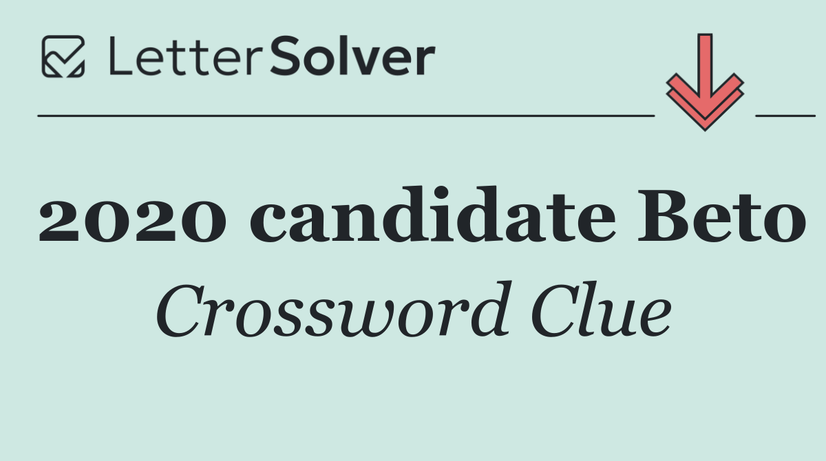 2020 candidate Beto