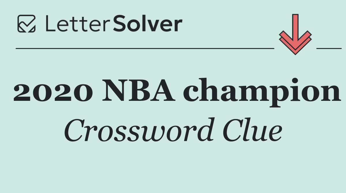 2020 NBA champion