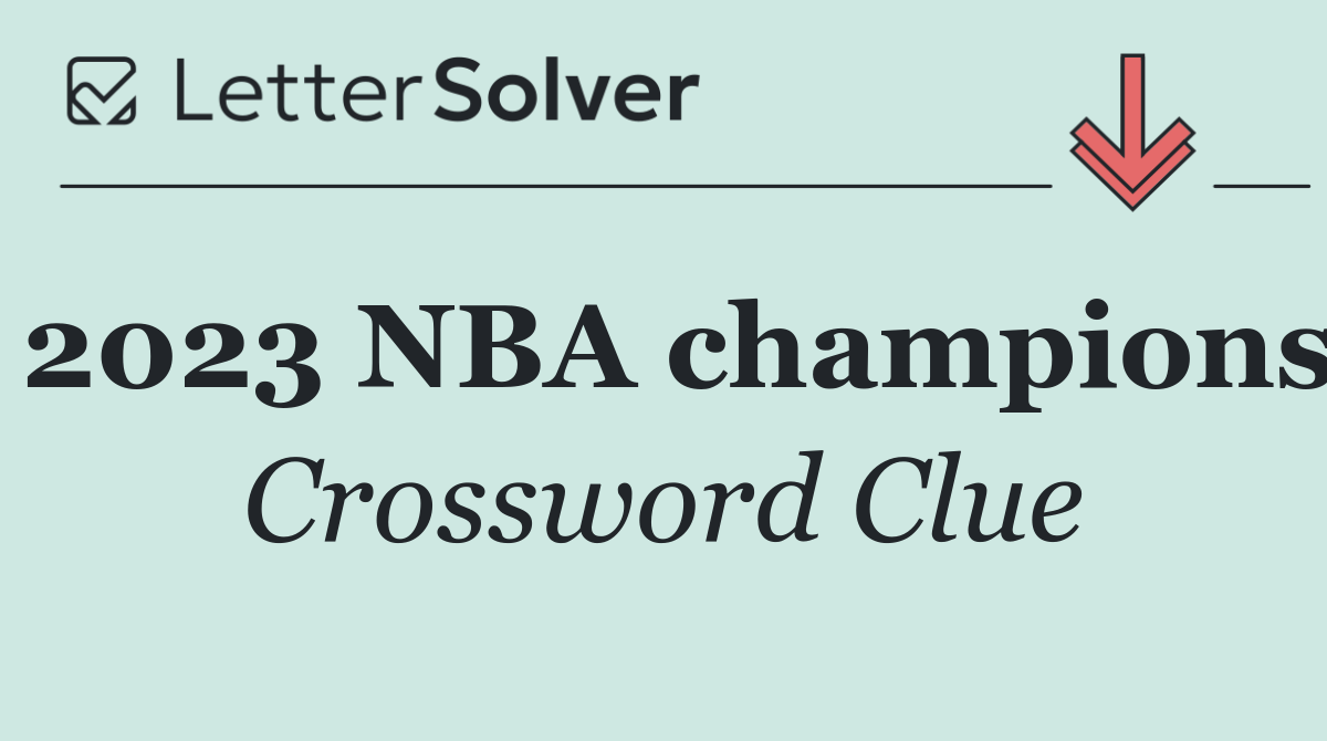 2023 NBA champions