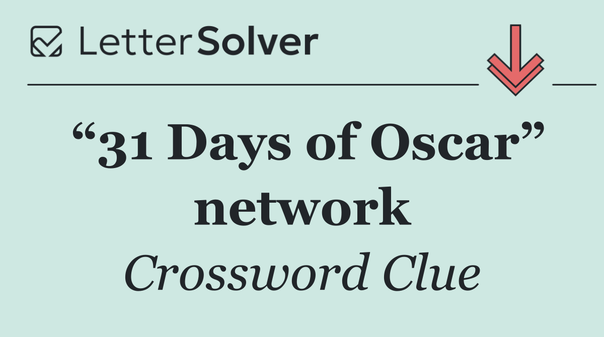 “31 Days of Oscar” network