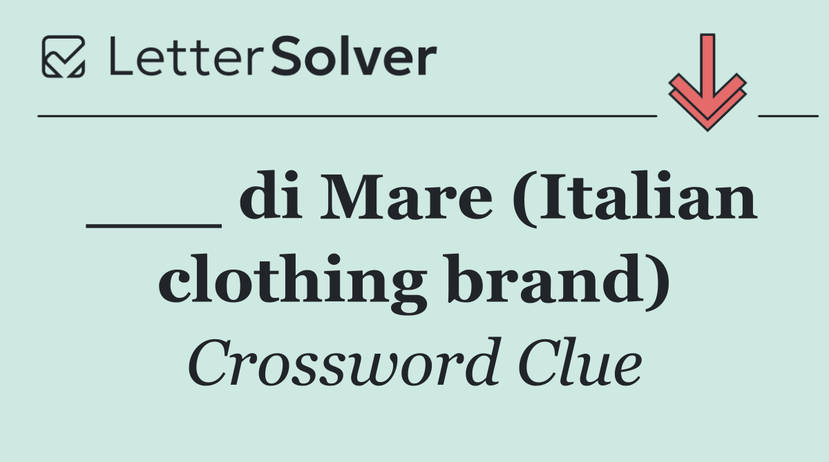 ___ di Mare (Italian clothing brand)