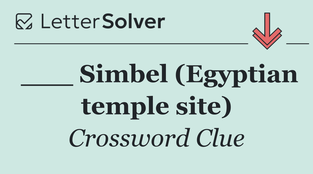 ___ Simbel (Egyptian temple site)