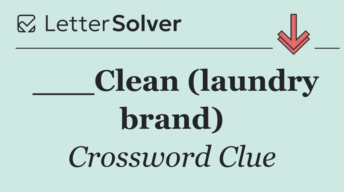 ___Clean (laundry brand)