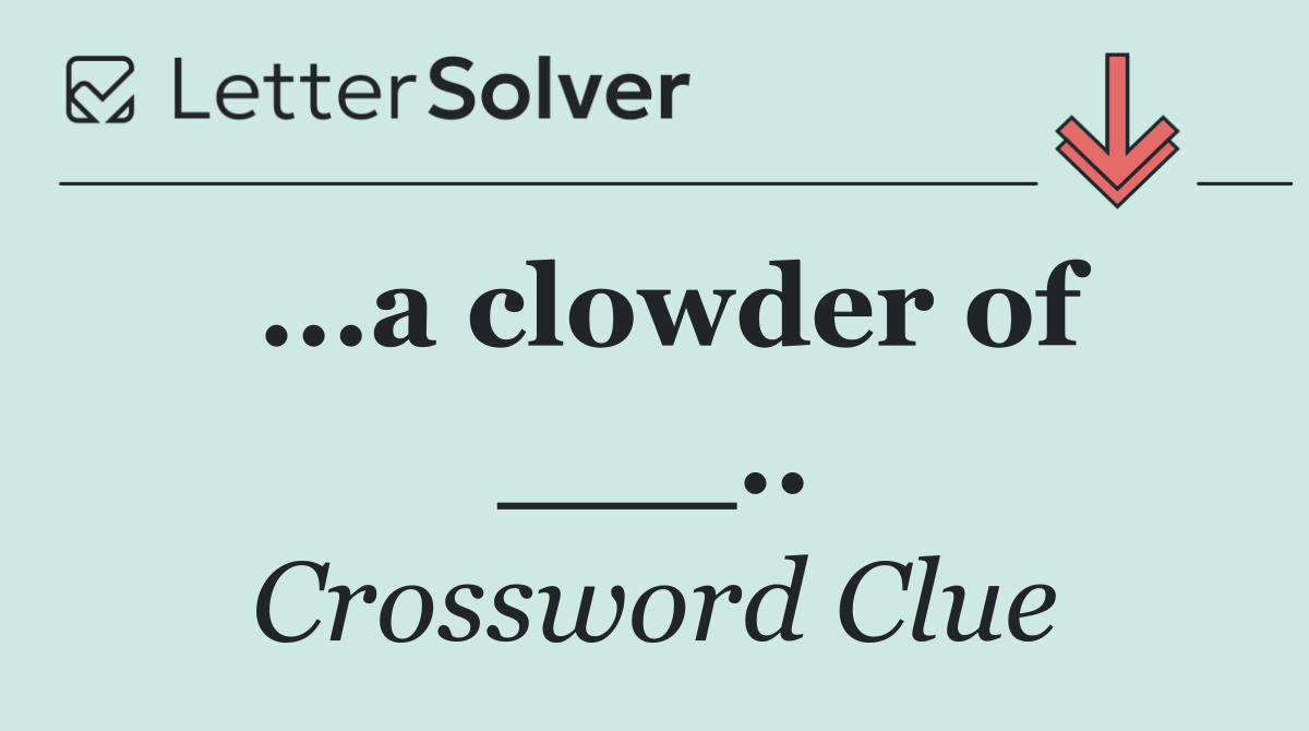 ...a clowder of ___..