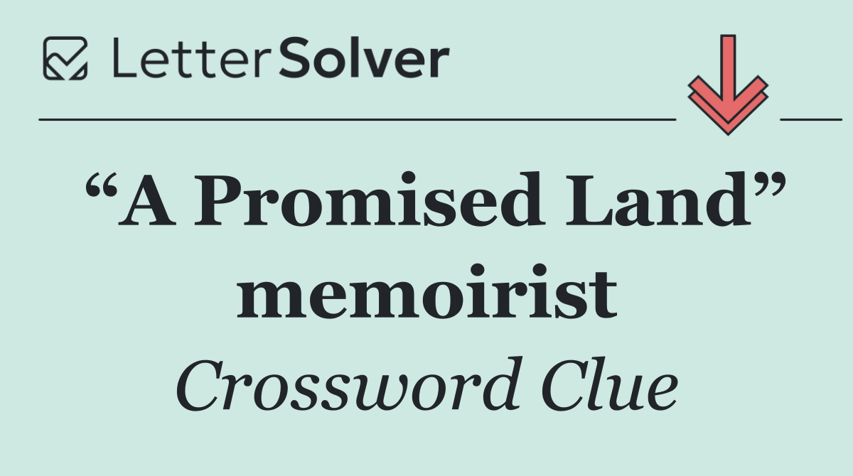 “A Promised Land” memoirist