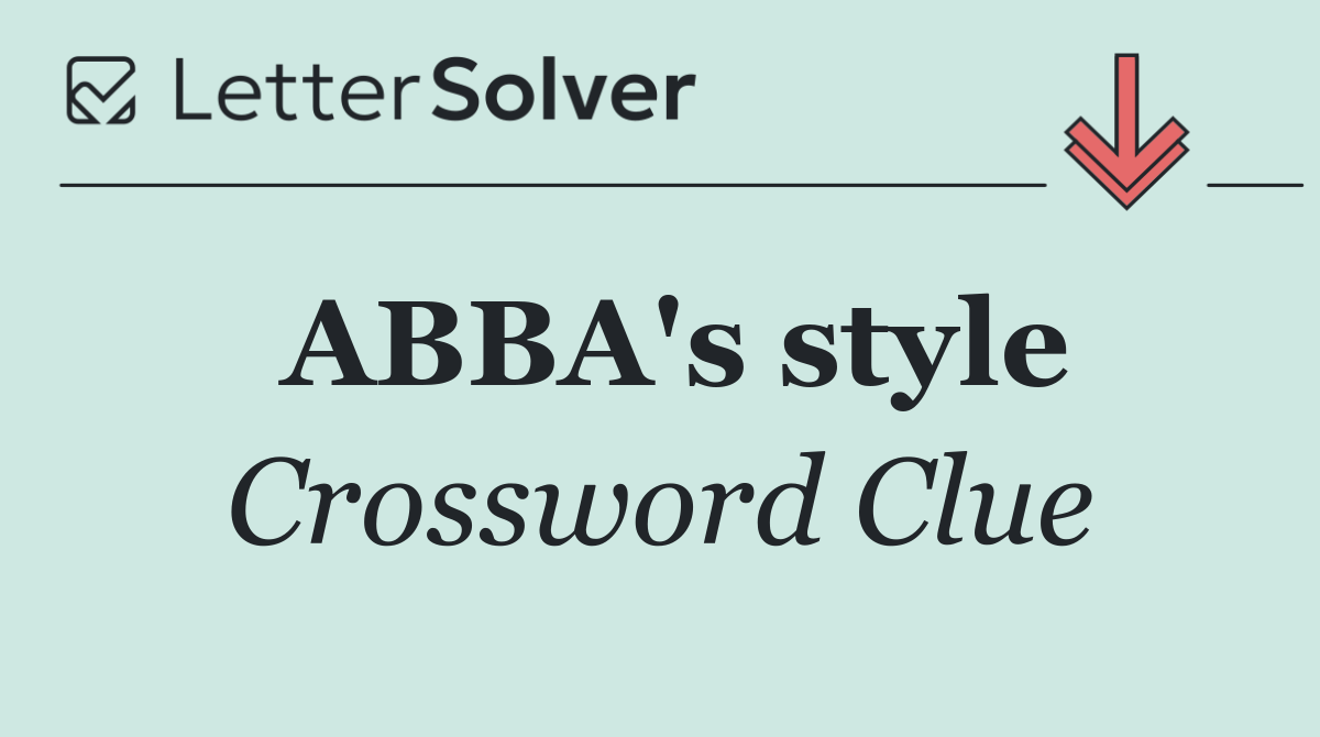 ABBA's style