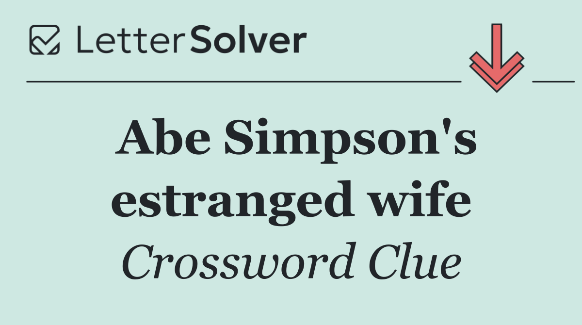 Abe Simpson's estranged wife