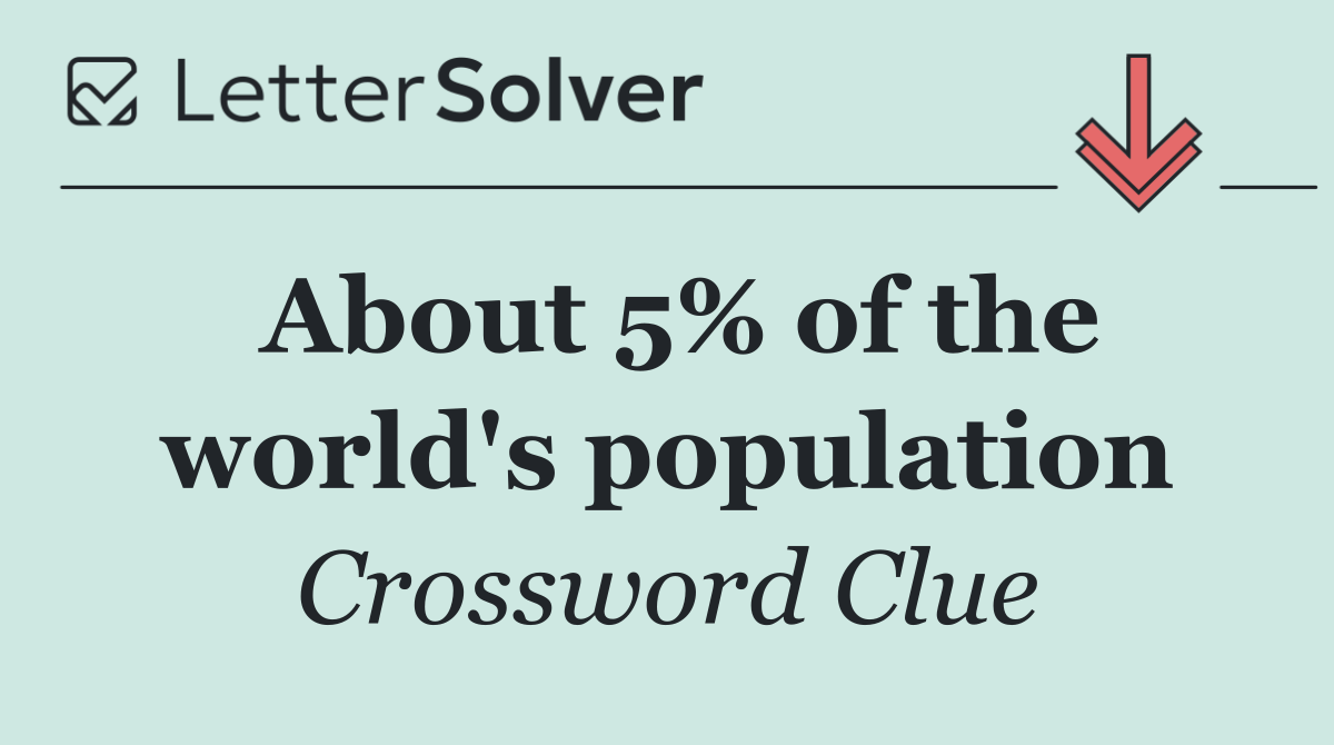 About 5% of the world's population