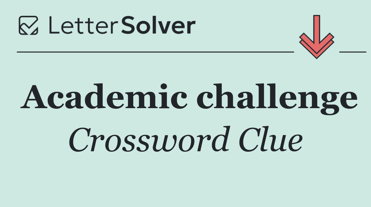 Academic challenge