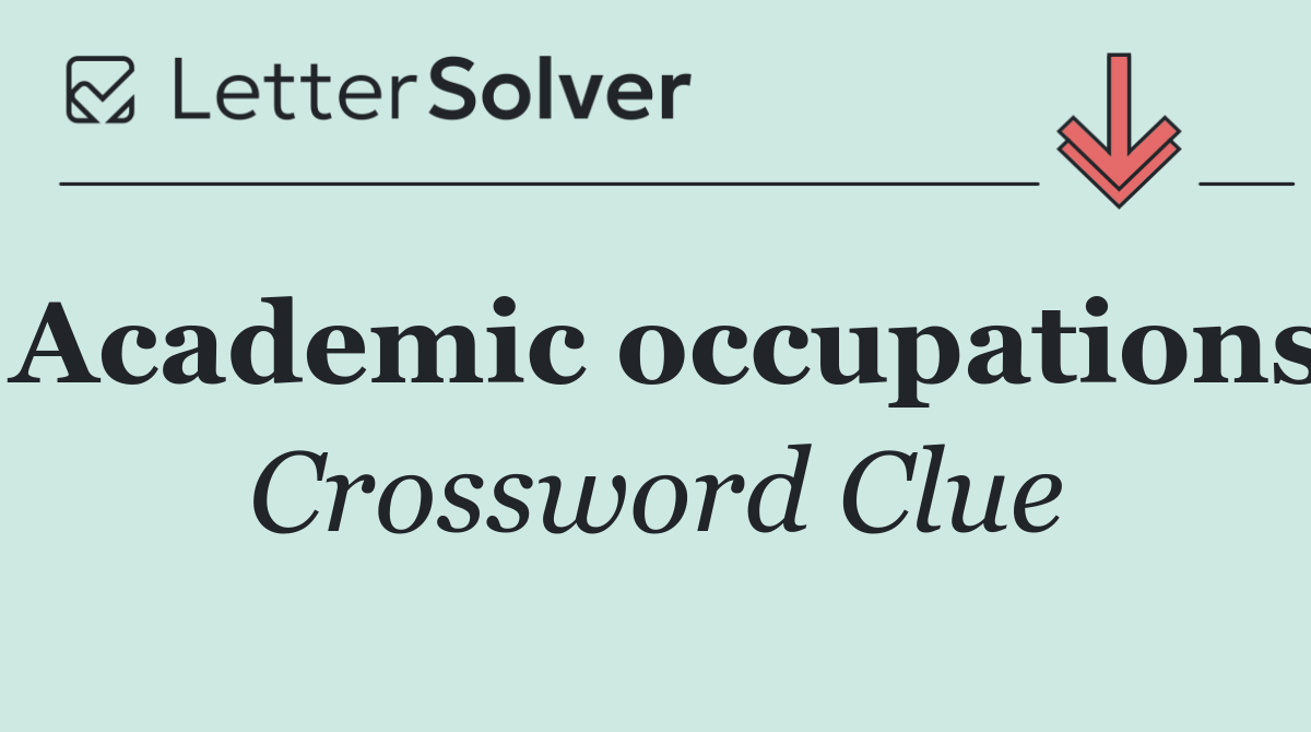 Academic occupations