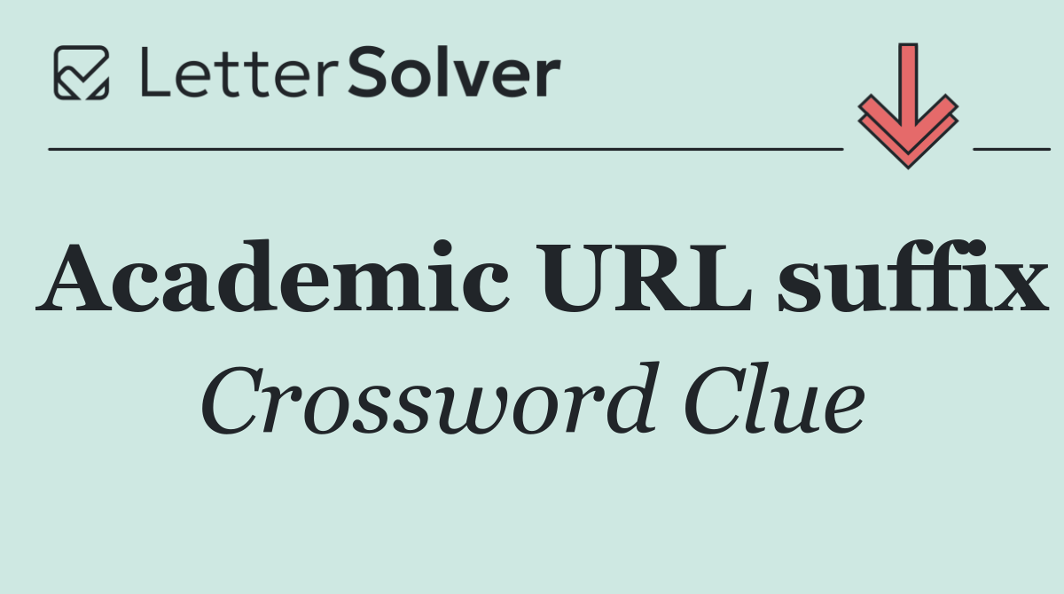 Academic URL suffix