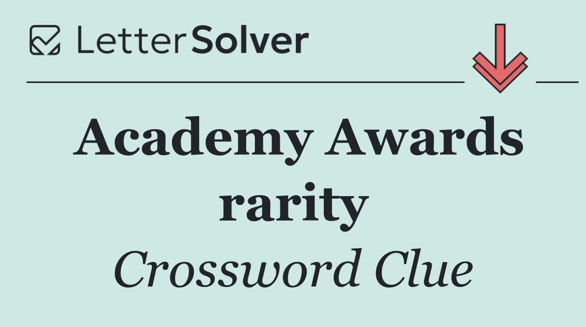 Academy Awards rarity