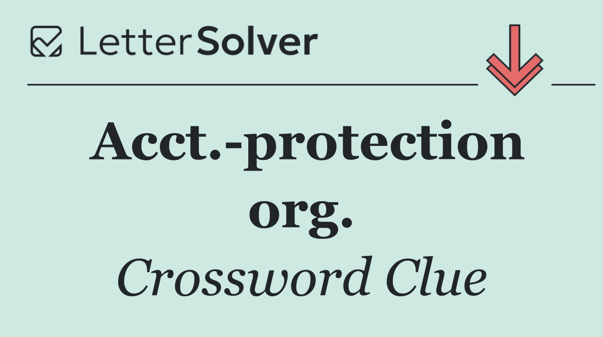 Acct. protection org.