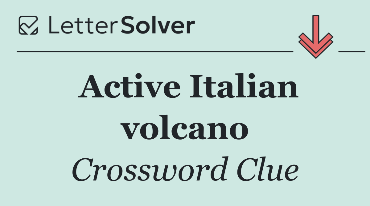 Active Italian volcano
